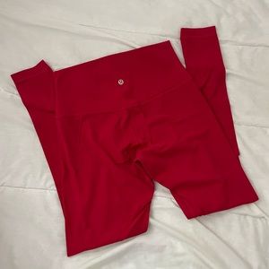 Lululemon High Rise Align 28” Red Leggings